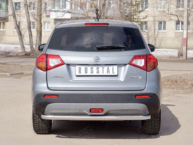 Защита "RusStal" заднего бампера d63 (секции) для Suzuk Vitara IV 2015-2026. Артикул SVZ-002647