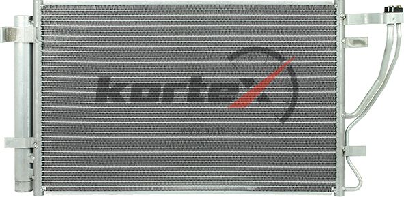 Радиатор кондиционера с ресивером Kia Cerato (09-) (LRAC 08M1) (Kortex). Артикул KRD2163