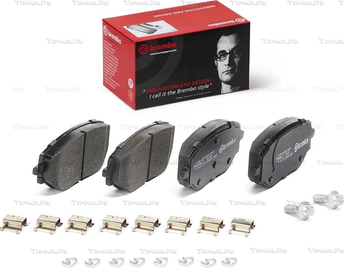 Тормозные колодки Brembo PRIME LINE передние для Renault Sandero III 2021-2026. Артикул P 68 073