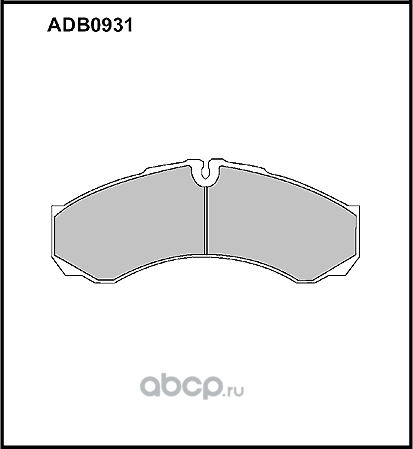 Колодки тормозные IVECO Daily передние (4шт.) ALLIED NIPPON. Артикул ADB0931