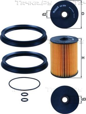 Топливный фильтр Mahle-Knecht для MINI Hatch I ((R50, R53) 2001-2006. Артикул KX 504D