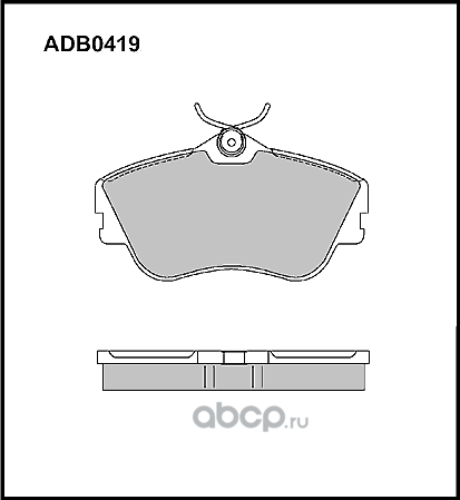 Колодки тормозные дисковые | перед | (Allied Nippon). Артикул ADB0419