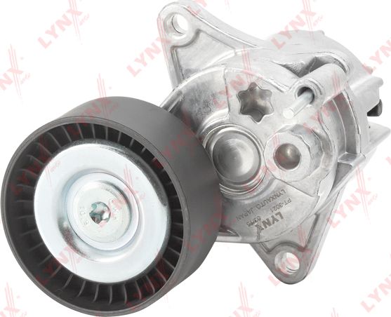 Натяжной ролик (натяжитель) приводного клинового зубчатого ремня LYNXauto. Артикул PT-3021