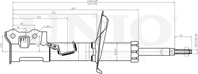 Амортизатор подвески (Unio). Артикул SAB-10251