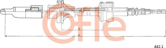 Трос сцепления Cofle для Fiat Tempra 1990-1993. Артикул 92.442.1