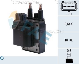 Катушка зажигания FAE. Артикул 80220