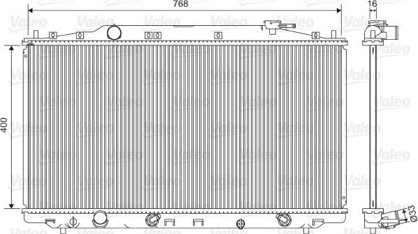 Радиатор охлаждения двигателя Valeo (алюминий). Артикул 701551