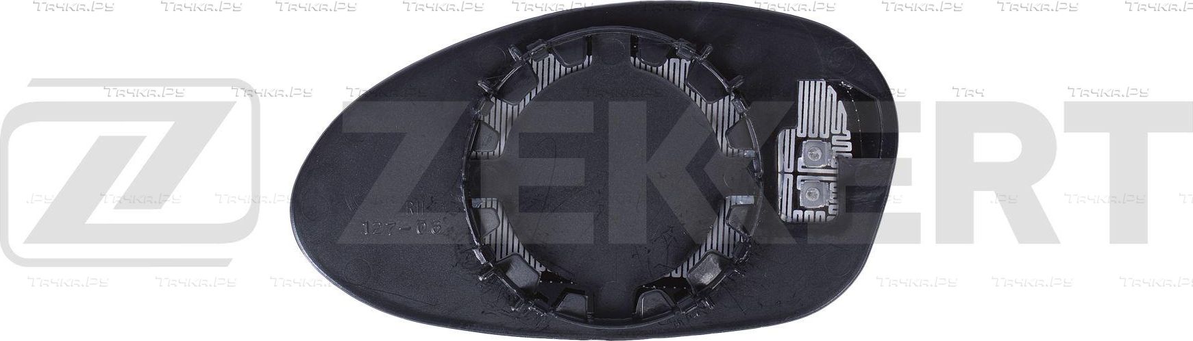 Зеркальное стекло бокового зеркала Zekkert правое для BMW 1 I (E81/E82/E87/E88) 2004-2010. Артикул SP-1121