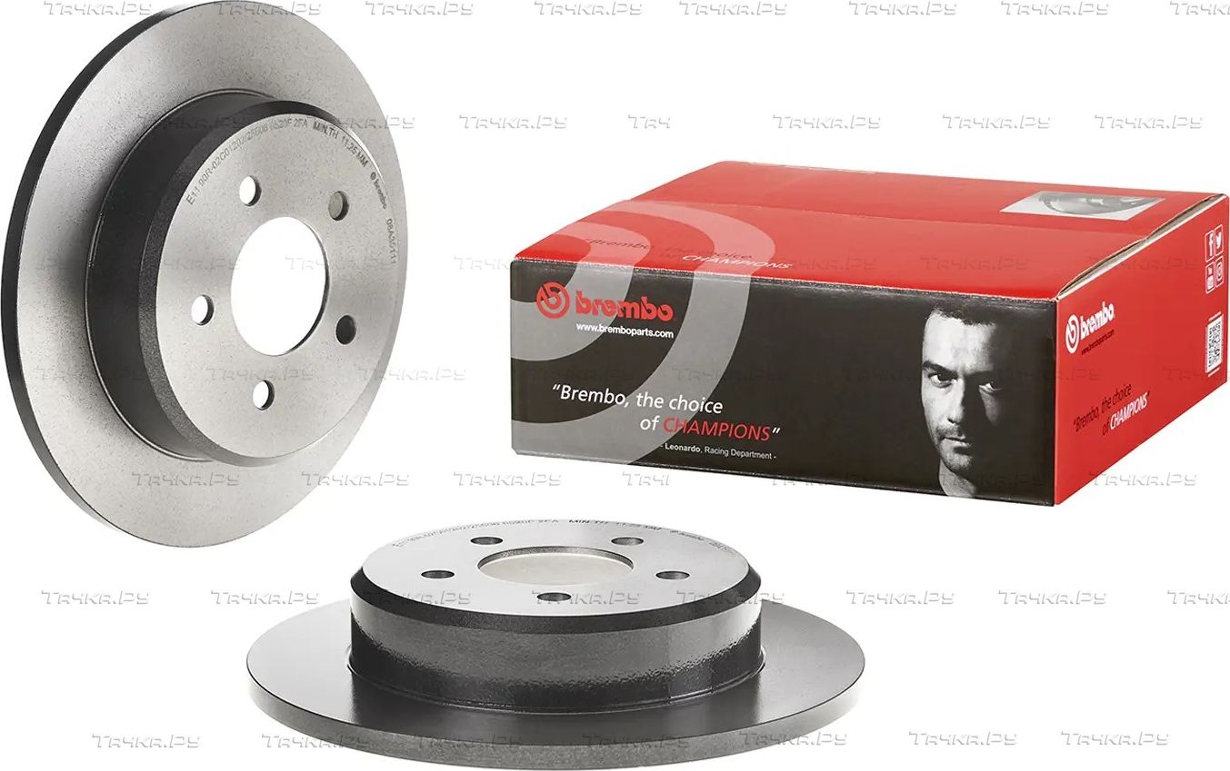 Тормозной диск Brembo PRIME LINE - UV Coated задний для Chrysler Voyager IV 2000-2008. Артикул 08.A351.11