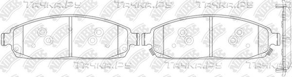 Тормозные колодки NiBK передние для Jeep Commander XK, XH 2005-2010. Артикул PN8491