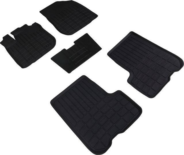 Коврики резиновые Seintex (с низким бортом) для салона Renault Logan II 2014-2026. Артикул 88647