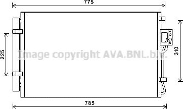 Радиатор кондиционера (конденсатор) AVA (алюминий). Артикул HY5311D