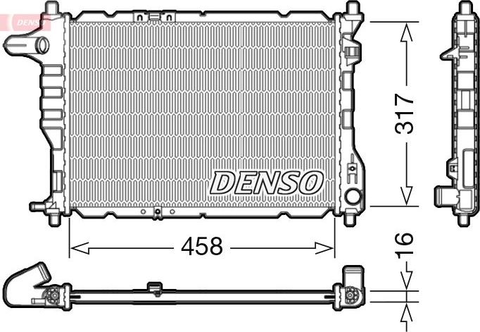 Радиатор охлаждения двигателя Denso. Артикул DRM08005