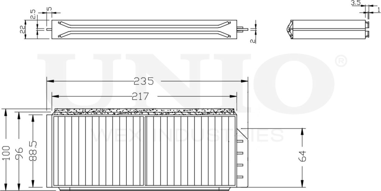 Фильтр салона (Unio). Артикул FLT-40085