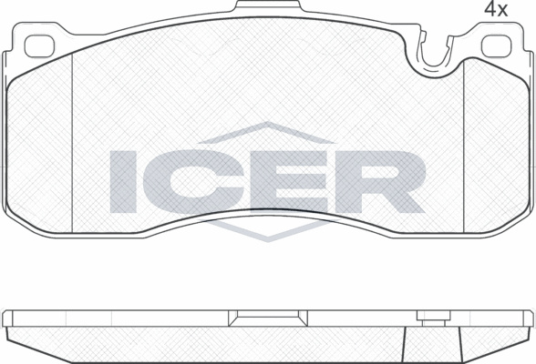 Тормозные колодки Icer передние для BMW 1 I (E82/E88) 2007-2013. Артикул 181964