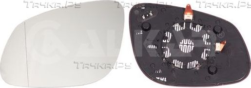 Зеркальное стекло бокового зеркала Alkar левое для Porsche Cayenne I (955) 2002-2007. Артикул 6471815