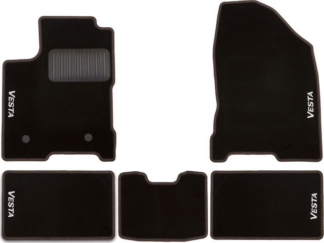 Коврики Klever Premium для салона Lada Vesta седан, SW, SW Cross 2015-2026. Цвет Сандал. Артикул KVR00.052.036.01200kv