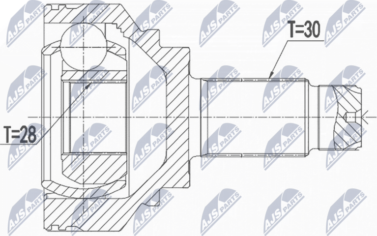 Шрус внутренний (граната) NTY. Артикул NPZ-BM-028