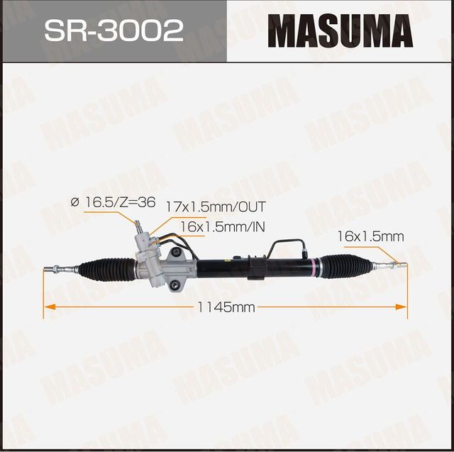 Рейка рулевая MASUMA, L200 / KA4T, KB4T LHD (левый руль) Masuma. Артикул SR3002