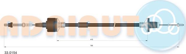 Трос сцепления Adriauto для Opel Corsa B 1996-2001. Артикул 33.0154