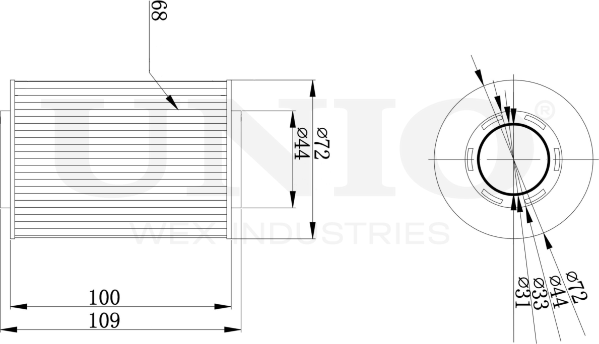 Фильтр масляный (Unio). Артикул FLT-20110