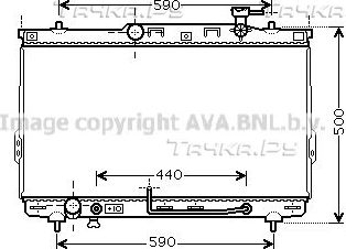 Радиатор охлаждения двигателя AVA. Артикул HYA2110