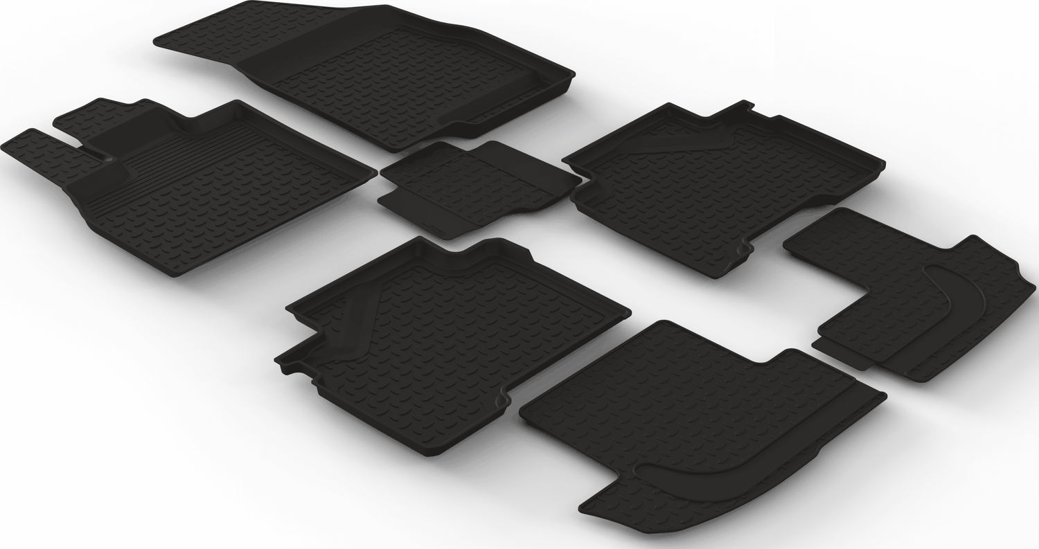 Коврики резиновые Seintex с высоким бортиком для салона TENET T8 7 мест 2025-2026. Артикул 319265