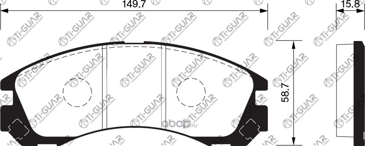 Тормозные колодки (TI-Guar). Артикул TG313