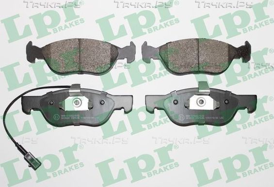 Тормозные колодки LPR передние для Lancia Dedra 1989-1999. Артикул 05P646