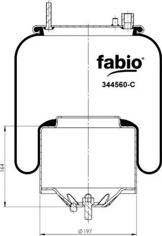 Пневмоподушка (пневморессора) Stellox. Артикул 84-00256-SX