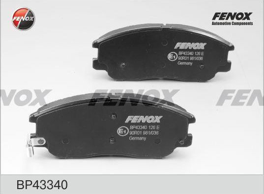 Тормозные колодки Fenox. Артикул BP43340