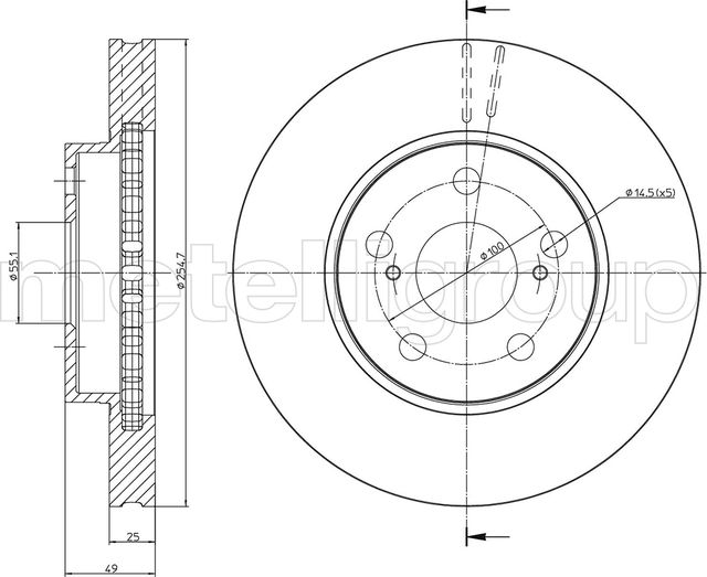Тормозной диск Metelli. Артикул 23-0646C