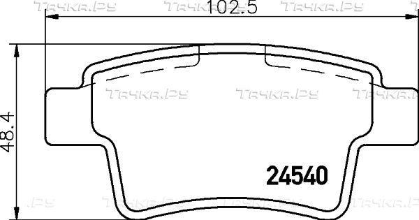 Тормозные колодки Mintex задние для Peugeot 408 I 2010-2026. Артикул MDB2892