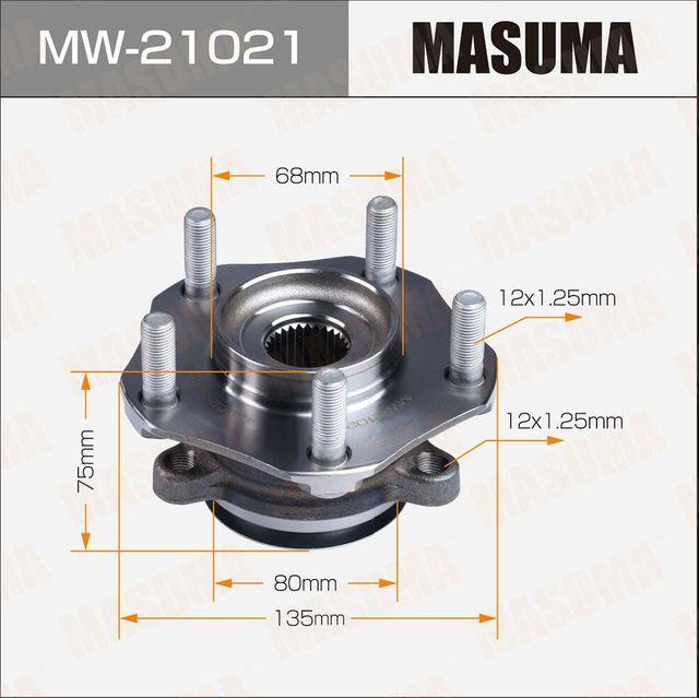 Ступичный узел MASUMA front NISSAN SENTRA, TI Masuma. Артикул MW21021