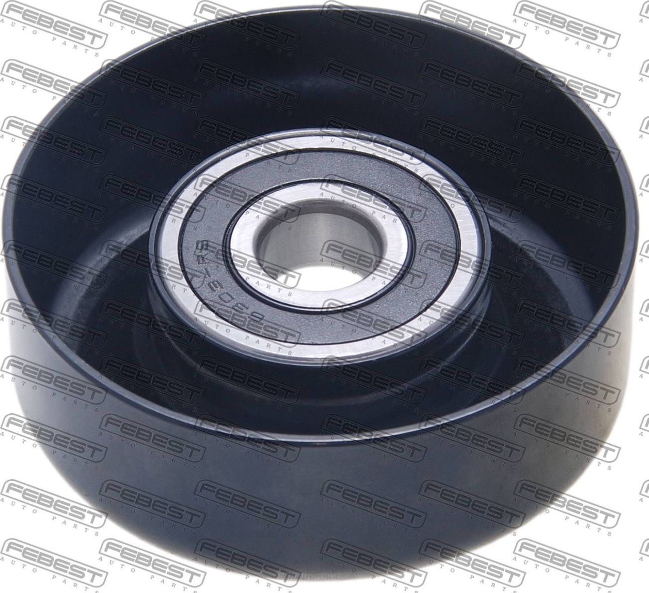 Направляющий (ведущий) ролик приводного поликлинового ремня Febest. Артикул 2188-F150P2
