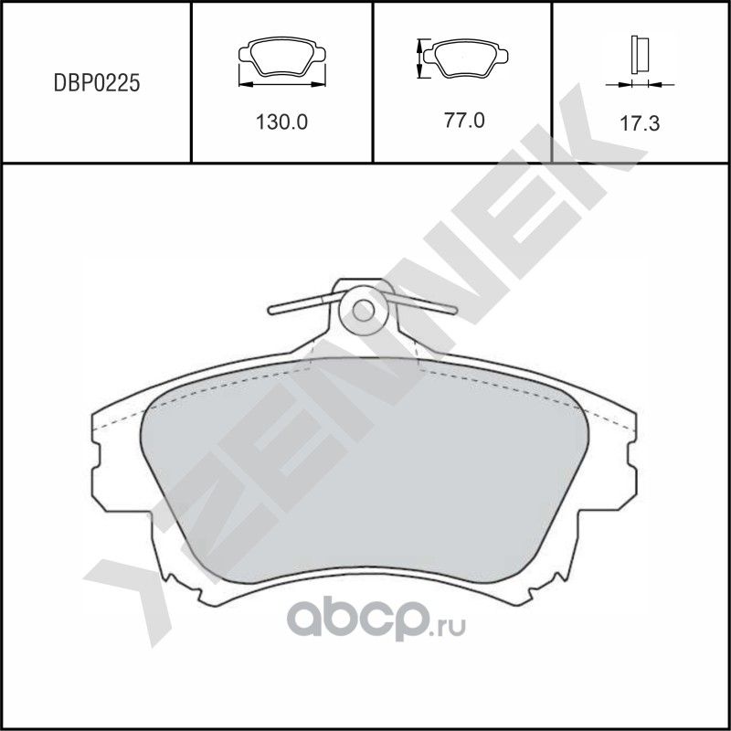 Колодки тормозные дисковые передние MITSUBISHI CARISMA 95-06 COLT 02-12 (Zennek). Артикул DBP0225