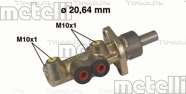 Тормозной цилиндр главный Metelli (Чугун) для Fiat Palio I 1996-2004. Артикул 05-0221