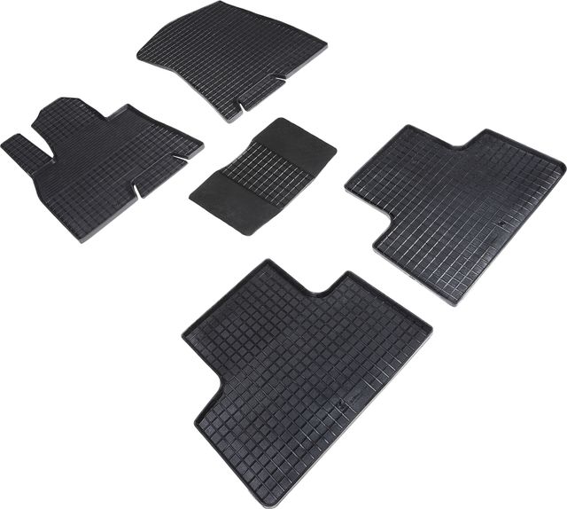 Коврики резиновые Seintex с узором сетка для салона Hyundai Genesis GV80 2020-2026. Артикул 96164