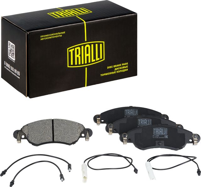 Тормозные колодки Trialli (Low-Metallic) передние для Citroen C5 I 2001-2008. Артикул PF 2268