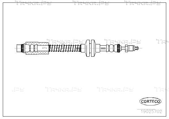 Тормозной шланг Corteco передний передний для Peugeot Expert I 1996-2006. Артикул 19025702