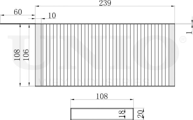 Фильтр салона (Unio). Артикул FLT-40097P