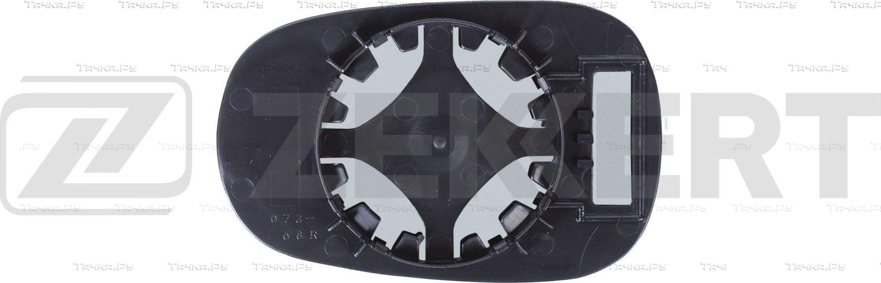 Зеркальное стекло бокового зеркала Zekkert правое для Nissan Micra K12 2003-2009. Артикул SP-1073