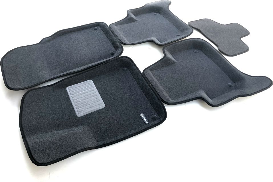 Коврики текстильные Euromat 3D Business для салона Audi Q8 2019-2026 Серые. Артикул EMC3D-001108G