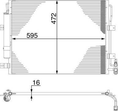 Радиатор кондиционера (конденсатор) Mahle Behr. Артикул AC 273 000S