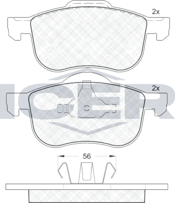 Тормозные колодки Icer. Артикул 181297