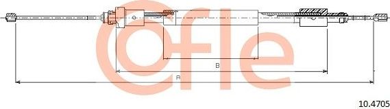Трос ручника (тросик ручного тормоза) Cofle. Артикул 10.4705