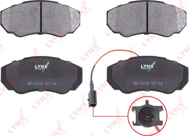 Тормозные колодки LYNXauto. Артикул BD-2215