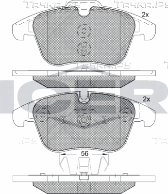 Тормозные колодки Icer передние для Jaguar XE I 2015-2026. Артикул 181775-203
