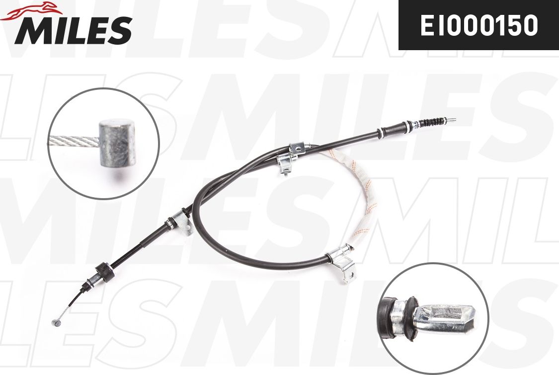 Трос ручника (тросик ручного тормоза) Miles. Артикул EI000150