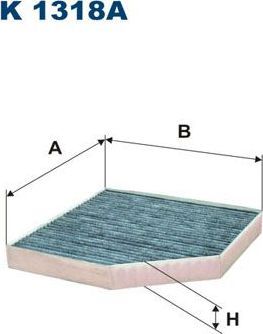 Салонный фильтр Filtron для Audi S8 III (D4) 2012-2018. Артикул K 1318A